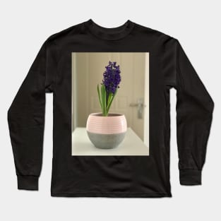 Fragrant purple home hyacinth vase Long Sleeve T-Shirt